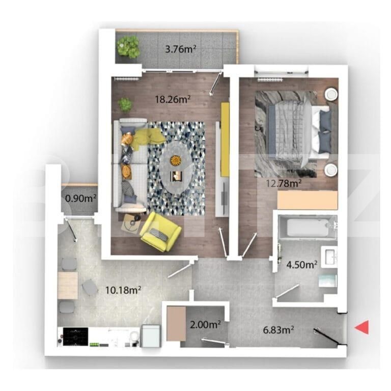 Apartament de vânzare 2 camere Bartolomeu - 60350AV | BLITZ Brașov | Poza7