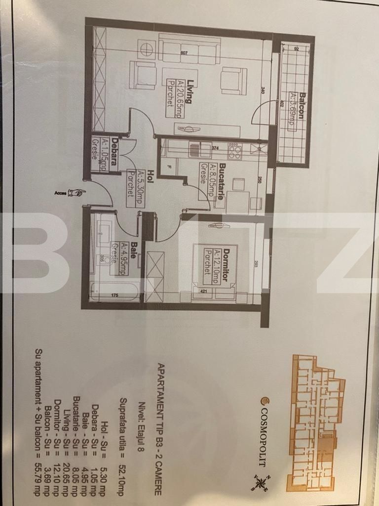 Apartament de vânzare 2 camere Racadau - 60370AV | BLITZ Brașov | Poza8