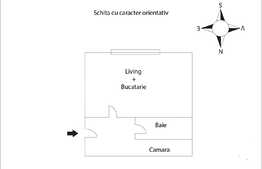 Garsoniera de 21mp, decomandata, in Manastur, etaj intermediar.