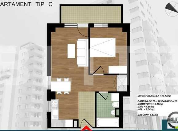 Apartament de vânzare 2 camere Semicentral - 6038AV | BLITZ Cluj-Napoca | Poza1