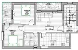 Apartament cu 3 camere, 66 mp, 2 balcoane, loc de parcare, in Apahida