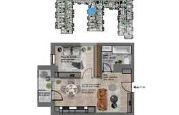 2 camere, 46.11 mp, logie de 2 mp, etajul 1, imobil nou! 