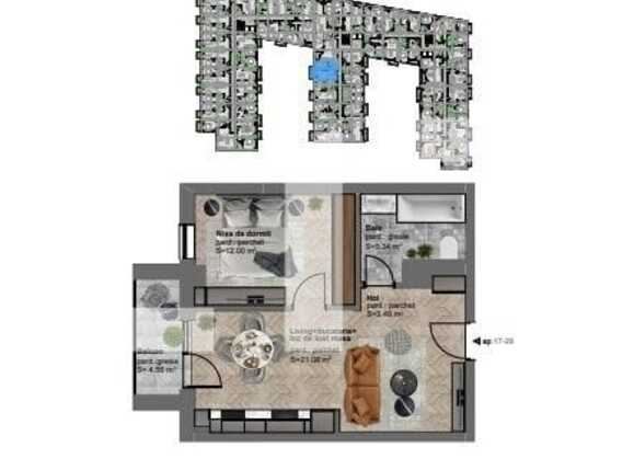 Apartament de vânzare 2 camere Dambul Rotund - 60721AV | BLITZ Cluj-Napoca | Poza1