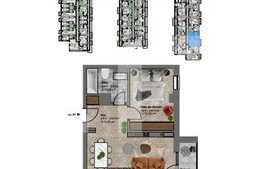 2 camere, 44.09 mp, balcon de 4.44 mp, posibilitate RATE!