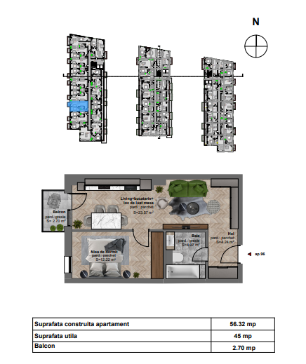 Apartament de vânzare 2 camere Dambul Rotund - 60726AV | BLITZ Cluj-Napoca | Poza1