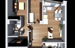 Vanzare 3 camere, 77 mp, balcon 5 mp, Ansamblu residential! 