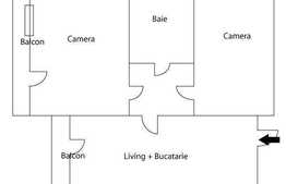 Apartament pe 2 nivele cu 5 camere, semifinisat