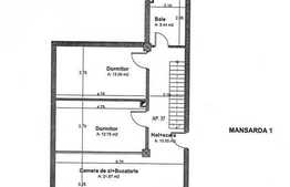 Mansarda cu 4 camere in  bloc nou cu lift, semifinisat