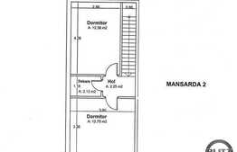 Mansarda cu 4 camere in  bloc nou cu lift, semifinisat