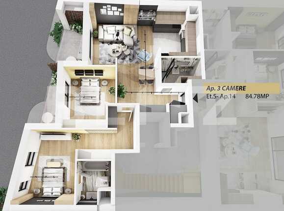 Apartament de vânzare 3 camere Central - 60870AV | BLITZ Cluj-Napoca | Poza1