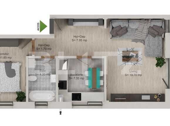 Apartament de vânzare 2 camere Grigorescu - 60894AV | BLITZ Cluj-Napoca | Poza1