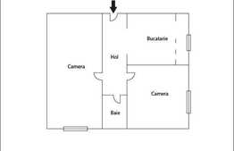 De vanzare apartament cu 2 camere, 56 mp utili