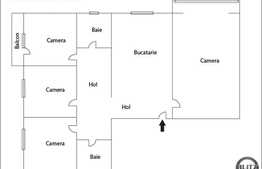 Vanzare apartament cu 4 camere, 91 mp, decomandat,  garaj