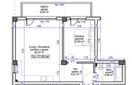 Apartament 2 camere, 51.86 mp, balcon, zona Terra