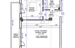 Apartament 2 camere, 52.97 mp, balcon, zona Terra