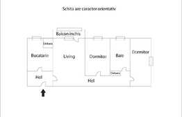 3 camere, 68 mp, garaj, boxa, zona Complex Diana