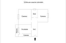 Vanzare 2 camere, 51,8 mp utili, zona Calea Floresti