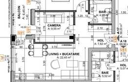 Apartament 3 camere semidecomandate, 58mp, Iris