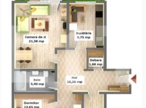 Apartament de vânzare 3 camere Bartolomeu - 61643AV | BLITZ Brașov | Poza2