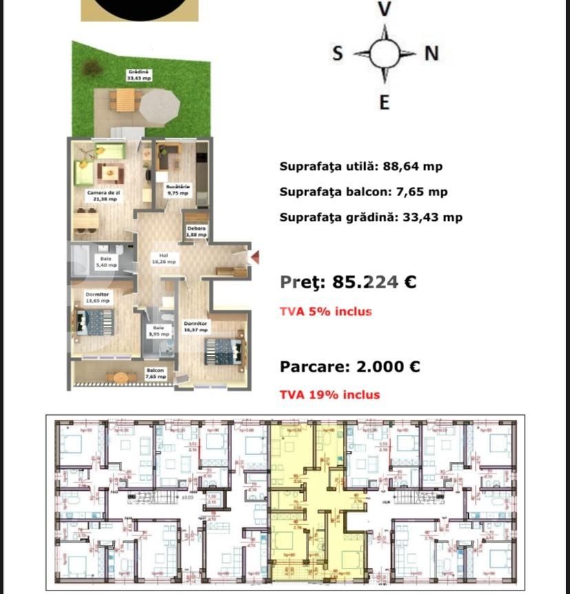 Apartament 3 camere, ARCA Residence