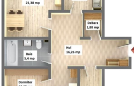 Apartament 3 camere, 88mp, Zona Bartolomeu 