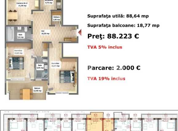Apartament de vânzare 3 camere Bartolomeu - 61644AV | BLITZ Brașov | Poza1