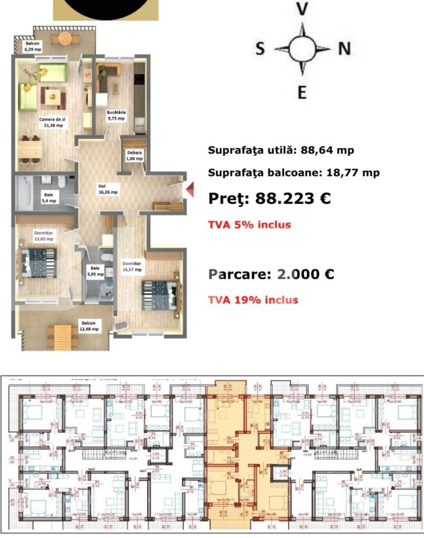 Apartament de vânzare 3 camere Bartolomeu - 61644AV | BLITZ Brașov | Poza1