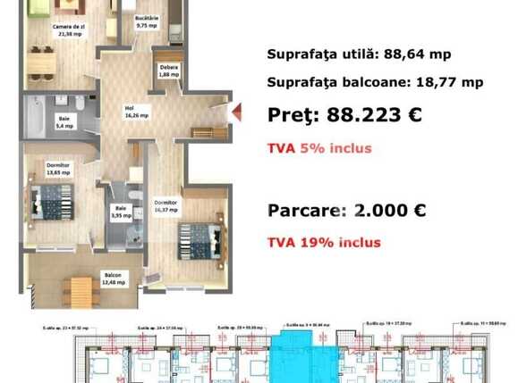 Apartament de vânzare 3 camere Bartolomeu - 61645AV | BLITZ Brașov | Poza1