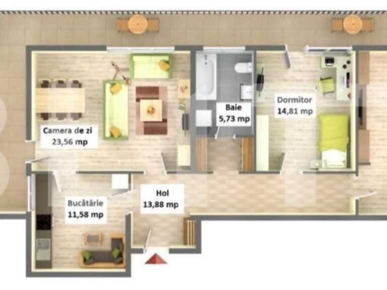 Apartament de vanzare 3 camere Bartolomeu - 61646AV | BLITZ Brasov | Poza2