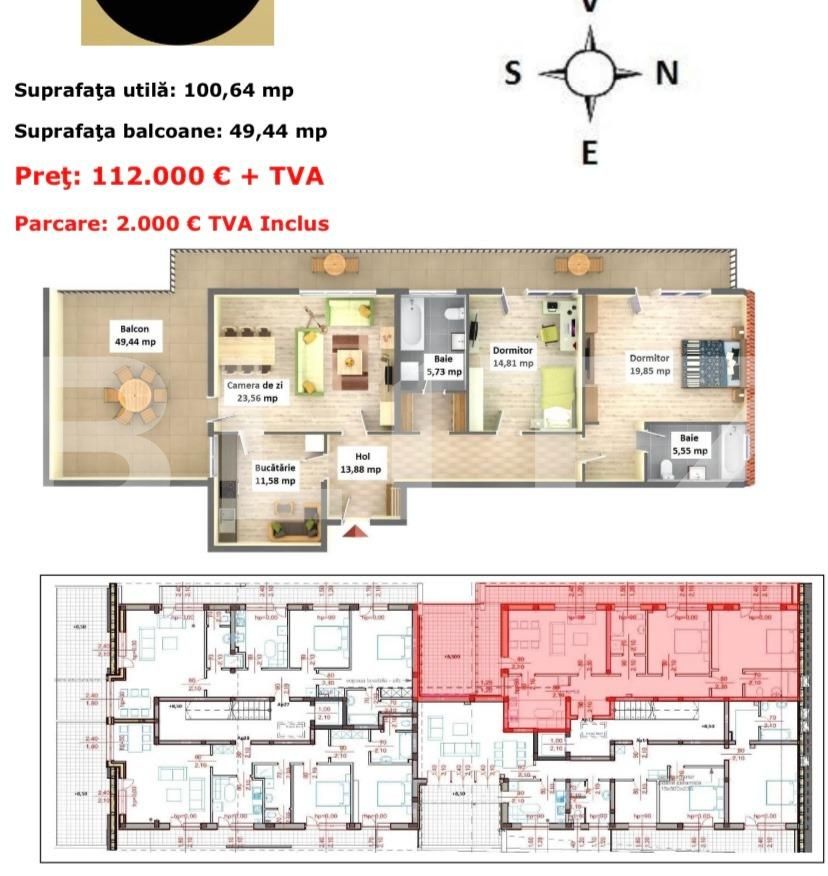Apartament de vânzare 3 camere Bartolomeu - 61646AV | BLITZ Brașov | Poza1
