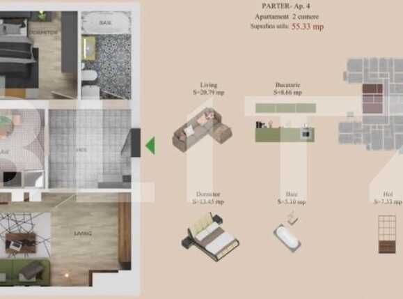 Apartament de vânzare 2 camere Tractorul - 61701AV | BLITZ Brașov | Poza1