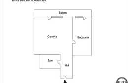 Apartament cu 1 camera,  35 mp plus 2 balcoane, zona strazii Eroilor