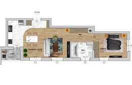 Vanzare 2 camere, 52 mp utili, semifinisat, zona VIVO! 