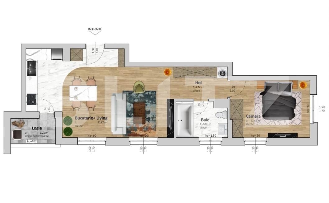 Apartament de vânzare 2 camere Floreşti - 61845AV | BLITZ Cluj-Napoca | Poza1