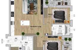 Apartament 3 camere, 70 mp, zona VIVO! Optional parcare!