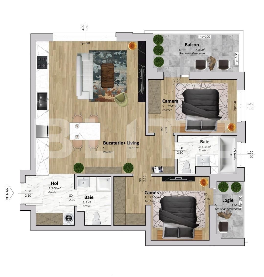 Apartament de vânzare 3 camere Floreşti - 61848AV | BLITZ Cluj-Napoca | Poza1