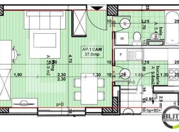 Garsonieră de vânzare Marasti - 619AV | BLITZ Cluj-Napoca | Poza3