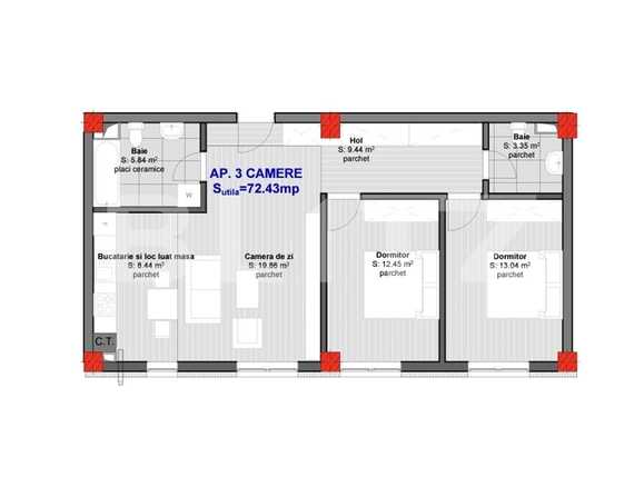 Apartament de vânzare 3 camere Floreşti - 61950AV | BLITZ Cluj-Napoca | Poza1