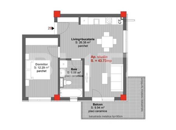 Apartament de vânzare 2 camere Floreşti - 61952AV | BLITZ Cluj-Napoca | Poza1