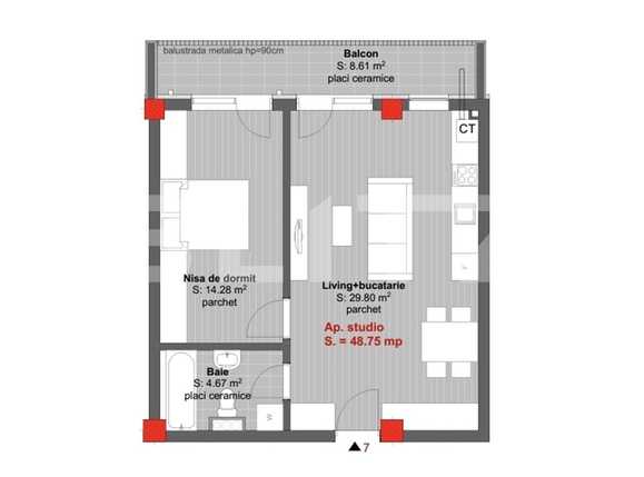 Apartament de vânzare 2 camere Floreşti - 61953AV | BLITZ Cluj-Napoca | Poza1