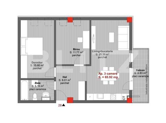 Apartament de vânzare 3 camere Floreşti - 61959AV | BLITZ Cluj-Napoca | Poza1