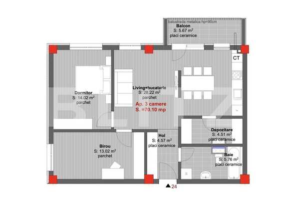 Apartament de vânzare 3 camere Floreşti - 61960AV | BLITZ Cluj-Napoca | Poza1