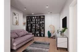 Apartament 2 camere, 60.31mp semifinisat cu geam la baie