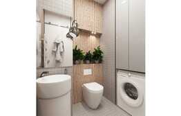 Apartament 2 camere , 2 bai , dressing ! semifinisat, orientare S-E