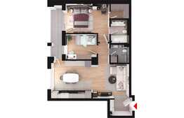Apartament 3 camere , 2 bai 78.48mp, semifinisat zona Vivo