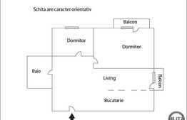 De vanzare 3 camere,  55 mp utili, complet mobilat si utilat