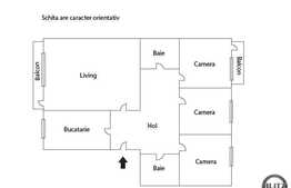 Apartament 4 camere, 87 mp, 2 balcoane, zona strazii Vlahuta!