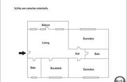 Vanzare 3 camere, 74 mp plus 2 balcoane, decomandat, loc parcare, zona POLUS