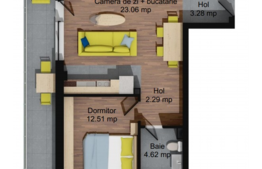 Oportunitate! Apartament cu 2 camere, etaj intermediar, terasa, panorama deosebita!!!