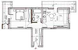 Apartament de 2 camere, 44,34 mp utili, zonă verde, in Apahida